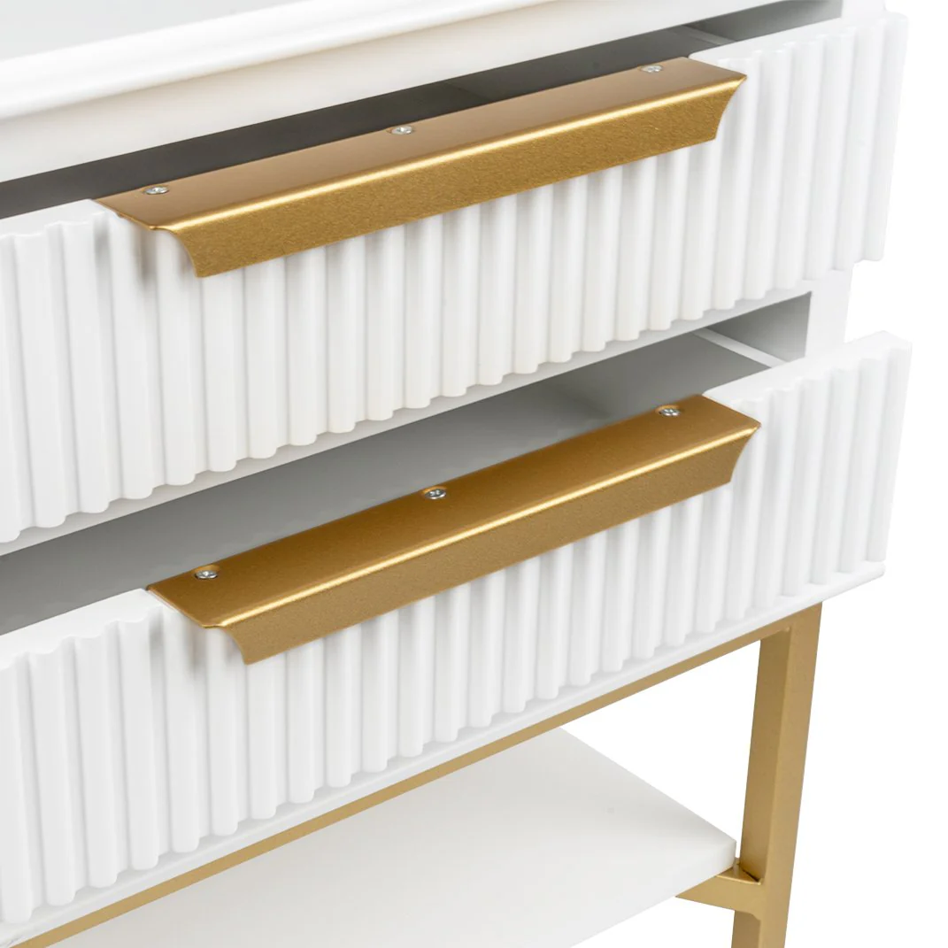 Aimee Bedside Table - Small White - Image 4