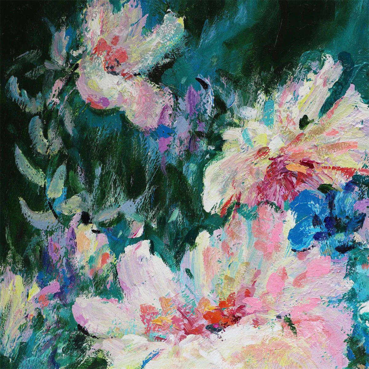 Blooming Set of Two Oil On Canvas Painting - Image 7