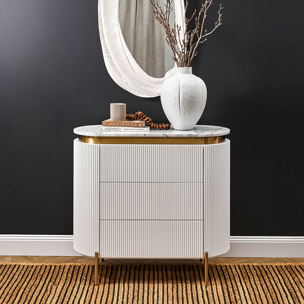 Demarco 3 Drawer Chest - White - Image 2